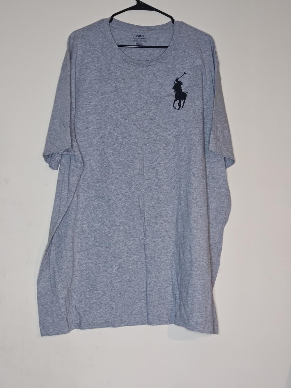Polo by Ralph Lauren Gray Short Sleeve Crewneck Tee With Large Pony 2XLT